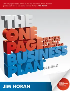 Horan |  The One Page Business Plan | Buch |  Sack Fachmedien