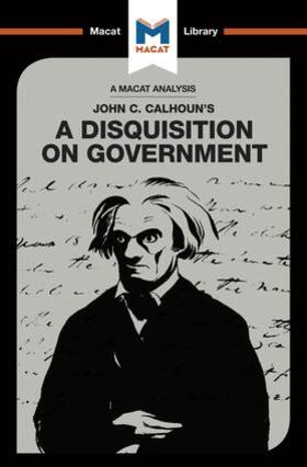 Stockland / Xidias |  An Analysis of John C. Calhoun's A Disquisition on Government | Buch |  Sack Fachmedien