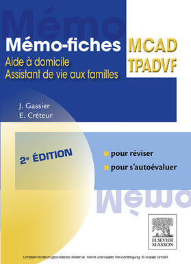 Créteur / Gassier |  Mémo-fiches MCAD/TPADVF | eBook | Sack Fachmedien