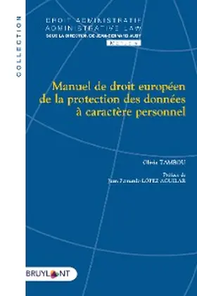 Tambou |  Manuel de droit européen de la protection des données à caractère personnel | eBook | Sack Fachmedien