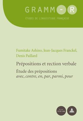 Franckel / Ashino / Paillard |  Prépositions et rection verbale | eBook | Sack Fachmedien