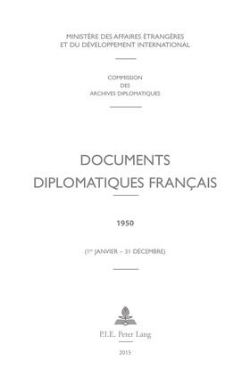 Ministère des Affaires étrangères |  Documents diplomatiques français | eBook | Sack Fachmedien