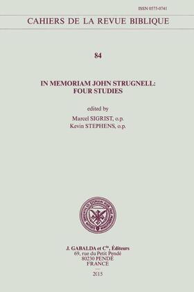 Sigrist / Stephens |  In Memoriam John Strugnell: Four Studies | Buch |  Sack Fachmedien