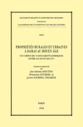 Mouton / Sourdel / Sourdel-Thomine | Propriétés rurales et urbaines à Damas au Moyen Âge | Buch | 978-2-87754-364-4 | sack.de