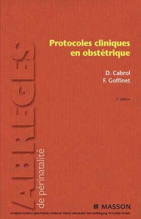 Goffinet |  Protocoles cliniques en obstétrique | eBook | Sack Fachmedien