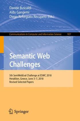 Buscaldi / Reforgiato Recupero / Gangemi |  Semantic Web Challenges | Buch |  Sack Fachmedien