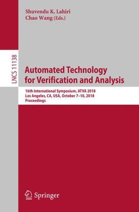 Wang / Lahiri |  Automated Technology for Verification and Analysis | Buch |  Sack Fachmedien