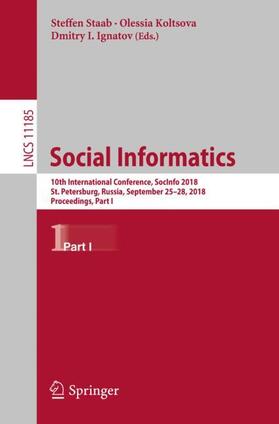Staab / Ignatov / Koltsova |  Social Informatics | Buch |  Sack Fachmedien