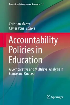 Pons / Maroy |  Accountability Policies in Education | Buch |  Sack Fachmedien