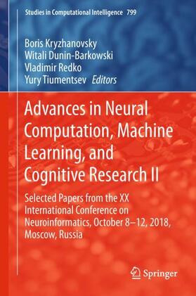 Kryzhanovsky / Tiumentsev / Dunin-Barkowski |  Advances in Neural Computation, Machine Learning, and Cognitive Research II | Buch |  Sack Fachmedien