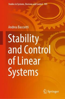 Bacciotti |  Stability and Control of Linear Systems | Buch |  Sack Fachmedien