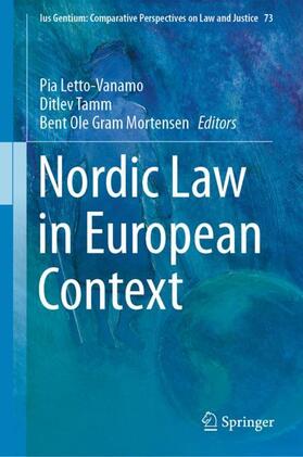 Letto-Vanamo / Gram Mortensen / Tamm |  Nordic Law in European Context | Buch |  Sack Fachmedien