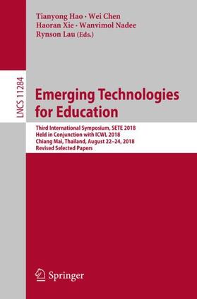 Hao / Chen / Lau |  Emerging Technologies for Education | Buch |  Sack Fachmedien