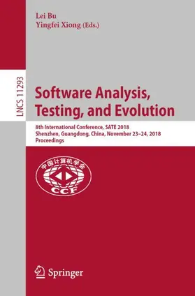 Xiong / Bu |  Software Analysis, Testing, and Evolution | Buch |  Sack Fachmedien