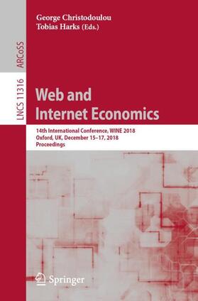 Harks / Christodoulou |  Web and Internet Economics | Buch |  Sack Fachmedien