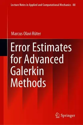 Rüter |  Error Estimates for Advanced Galerkin Methods | Buch |  Sack Fachmedien