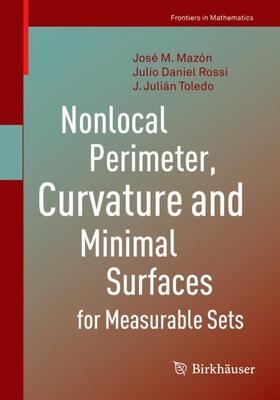 Mazón / Toledo / Rossi |  Nonlocal Perimeter, Curvature and Minimal Surfaces for Measurable Sets | Buch |  Sack Fachmedien