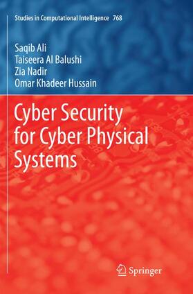 Ali / Hussain / Al Balushi |  Cyber Security for Cyber Physical Systems | Buch |  Sack Fachmedien