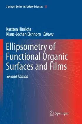 Eichhorn / Hinrichs |  Ellipsometry of Functional Organic Surfaces and Films | Buch |  Sack Fachmedien