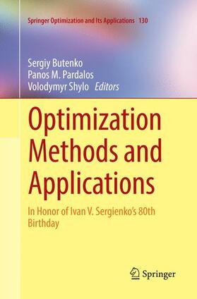 Butenko / Shylo / Pardalos |  Optimization Methods and Applications | Buch |  Sack Fachmedien