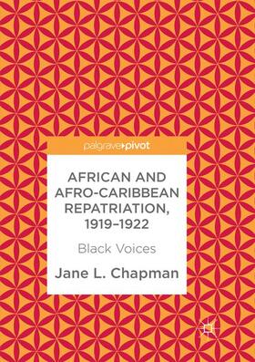 Chapman |  African and Afro-Caribbean Repatriation, 1919¿1922 | Buch |  Sack Fachmedien