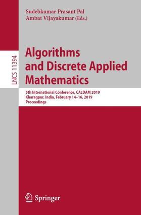 Vijayakumar / Pal |  Algorithms and Discrete Applied Mathematics | Buch |  Sack Fachmedien