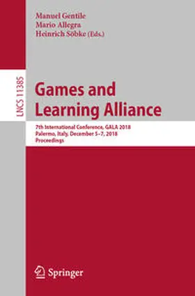 Gentile / Allegra / Söbke | Games and Learning Alliance | E-Book | sack.de