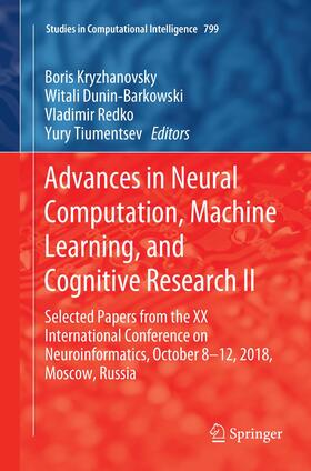 Kryzhanovsky / Tiumentsev / Dunin-Barkowski |  Advances in Neural Computation, Machine Learning, and Cognitive Research II | Buch |  Sack Fachmedien