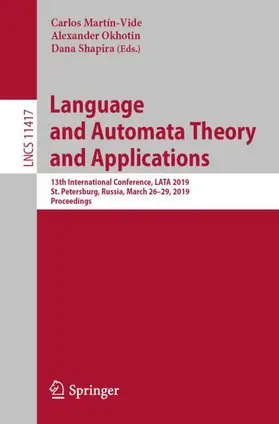 Martín-Vide / Shapira / Okhotin |  Language and Automata Theory and Applications | Buch |  Sack Fachmedien