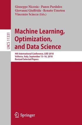 Nicosia / Pardalos / Sciacca |  Machine Learning, Optimization, and Data Science | Buch |  Sack Fachmedien