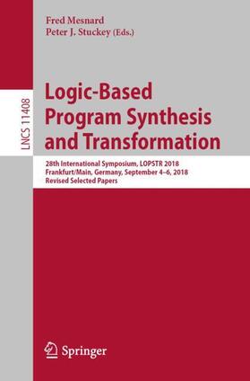 Stuckey / Mesnard |  Logic-Based Program Synthesis and Transformation | Buch |  Sack Fachmedien