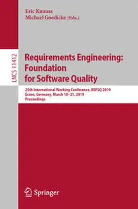 Knauss / Goedicke |  Requirements Engineering: Foundation for Software Quality | eBook | Sack Fachmedien