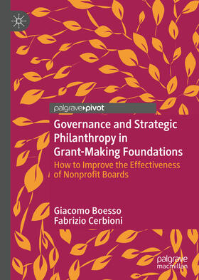 Boesso / Cerbioni |  Governance and Strategic Philanthropy in Grant-Making Foundations | eBook | Sack Fachmedien