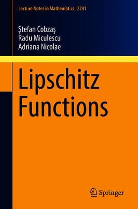 Cobzas / Cobzas / Nicolae |  Lipschitz Functions | Buch |  Sack Fachmedien