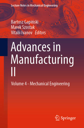 Gapinski / Gapinski / Szostak |  Advances in Manufacturing II | eBook | Sack Fachmedien