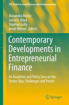 Moritz / Block / Werner |  Contemporary Developments in Entrepreneurial Finance | Buch |  Sack Fachmedien