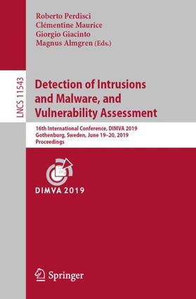 Perdisci / Almgren / Maurice |  Detection of Intrusions and Malware, and Vulnerability Assessment | Buch |  Sack Fachmedien