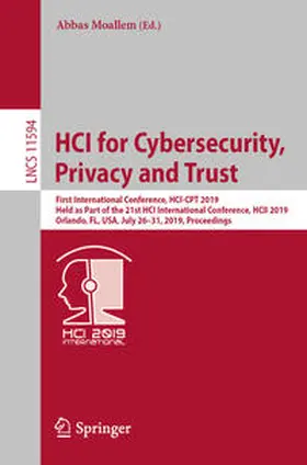 Moallem |  HCI for Cybersecurity, Privacy and Trust | eBook | Sack Fachmedien