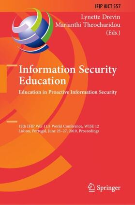 Theocharidou / Drevin |  Information Security Education. Education in Proactive Information Security | Buch |  Sack Fachmedien