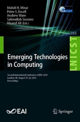 Miraz / Excell / Ali |  Emerging Technologies in Computing | Buch |  Sack Fachmedien