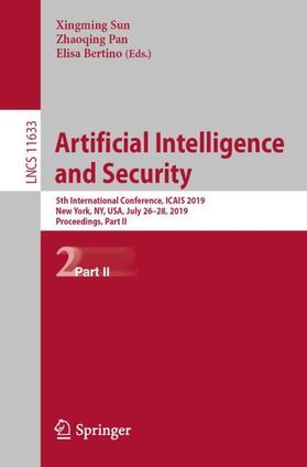 Sun / Bertino / Pan |  Artificial Intelligence and Security | Buch |  Sack Fachmedien