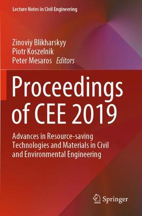 Blikharskyy / Mesaros / Koszelnik |  Proceedings of CEE 2019 | Buch |  Sack Fachmedien