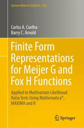 Arnold / Coelho |  Finite Form Representations for Meijer G and Fox H Functions | Buch |  Sack Fachmedien