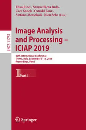 Ricci / Rota Bulò / Snoek |  Image Analysis and Processing – ICIAP 2019 | eBook | Sack Fachmedien