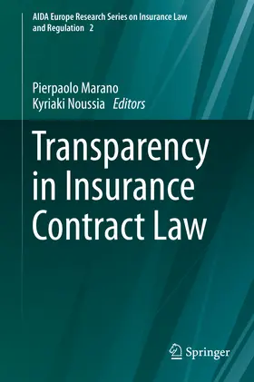 Marano / Noussia |  Transparency in Insurance Contract Law | eBook | Sack Fachmedien