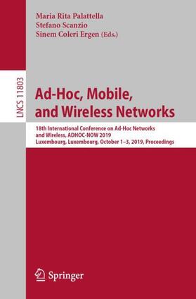 Palattella / Coleri Ergen / Scanzio |  Ad-Hoc, Mobile, and Wireless Networks | Buch |  Sack Fachmedien