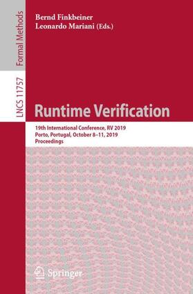 Mariani / Finkbeiner |  Runtime Verification | Buch |  Sack Fachmedien