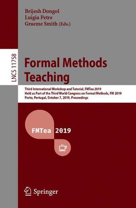Dongol / Smith / Petre |  Formal Methods Teaching | Buch |  Sack Fachmedien