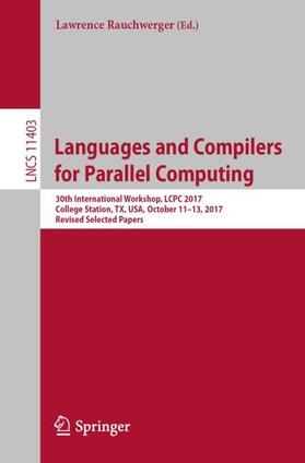 Rauchwerger |  Languages and Compilers for Parallel Computing | Buch |  Sack Fachmedien