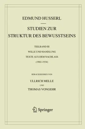 Husserl / Melle / Vongehr |  Studien zur Struktur des Bewusstseins | Buch |  Sack Fachmedien